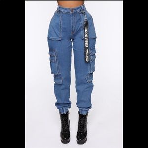 FN Denim Cargo Joggers